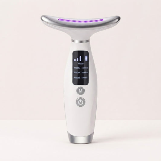 LUCENTA Contour — Dispositivo EMS con Terapia a Luce Rossa Viso e Collo, Anti-Rughe e Rassodante